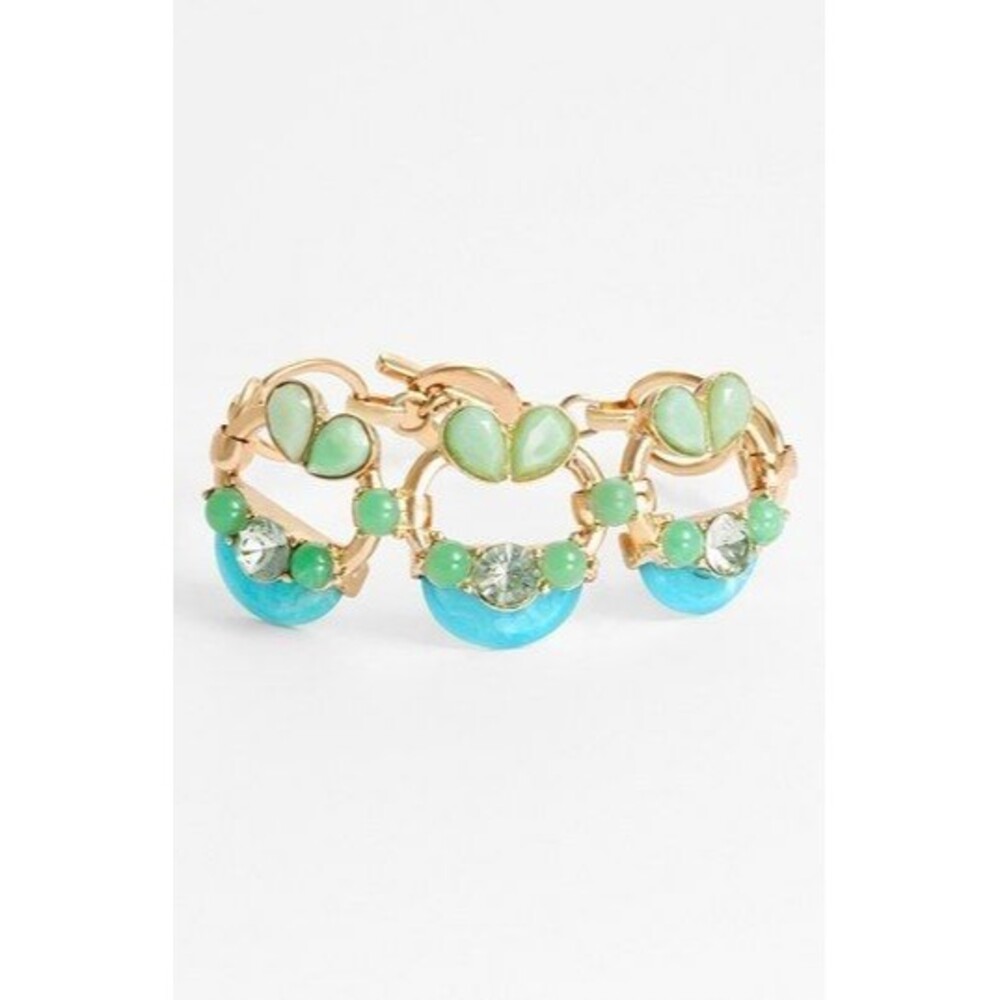 Lee by Lee Angel 'Soleil' Link Bracelet Nordstrom NWT $48 Green